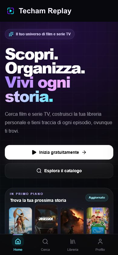 Catalogo Esplora di Techam Replay